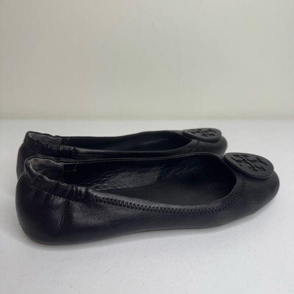 Tory Burch black leather flats size 7 - Picture 4 of 6